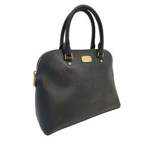 MW Michael Kors Cindy Satchel Cross Grain Saffiano Leather Purse Shoulder Bag